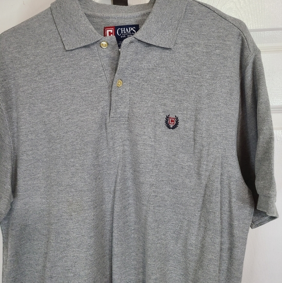 (747) Chaps Men's Classic Polo Shirt,  Size: Small Color: Grey NWOT - Picture 5 of 11